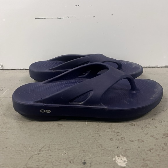 OOFOS Shoes - Oofos Thong Sandals Navy Women's Size 13 Men's 11 Recovery Comfort Flip Flops‎